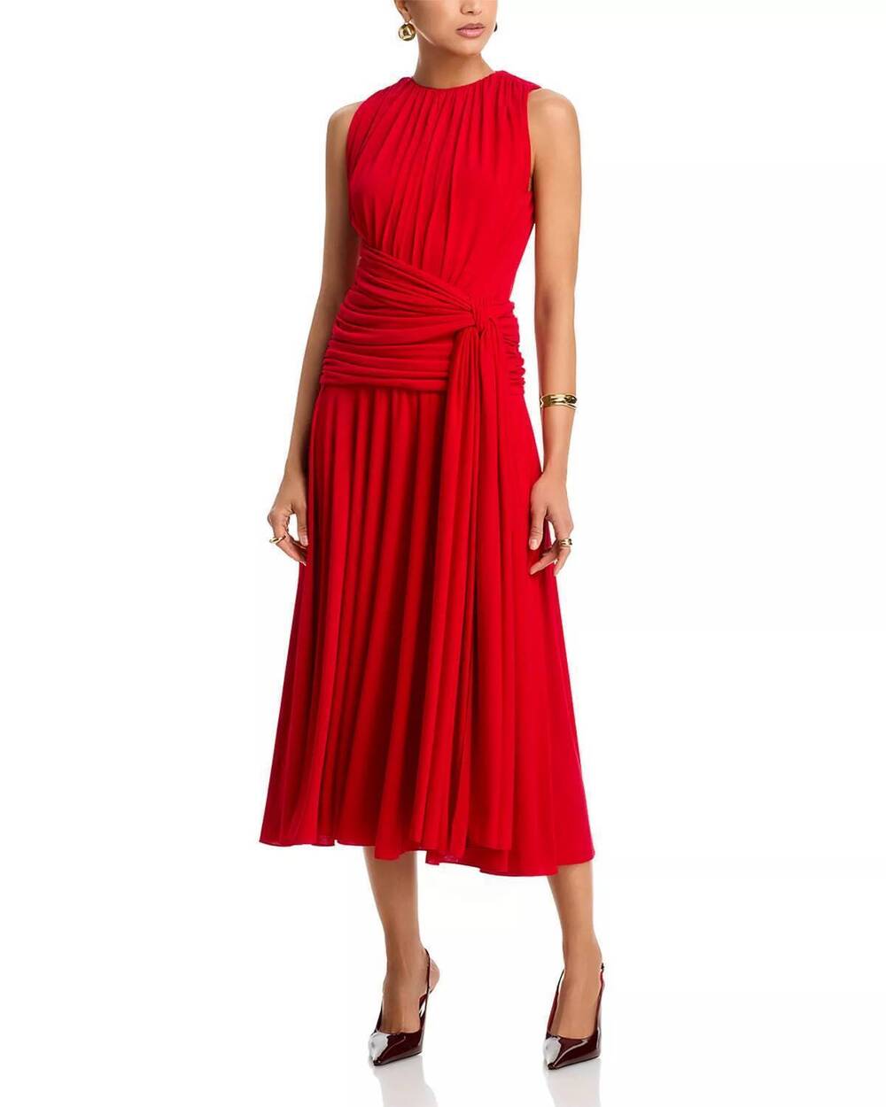 NEW BRANDON MAXWELL isadora dress in red